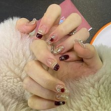 美甲穿戴甲秋冬顯白甲片美甲貼片爆 新款指甲貼美甲貼短款 歷史價格詳細信息