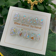 指甲甲片清透感簡約裸色穿戴甲白桃裸茶美甲貼片手工定製溫柔氣質 歷史價格詳細信息