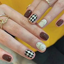 熱銷直出 簡約純色外貿新款中長款漸變極光美甲貼小眾高級感純欲氣質穿戴甲 美甲貼滿299元出貨 歷史價格詳細信息