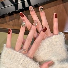 熱銷直出 穿戴甲2023年美拉德高級顯白小紅書流行爆款可拆卸美甲成品指甲貼 美甲貼滿299元出貨 歷史價格詳細信息