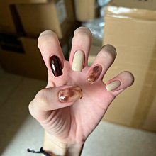 熱銷直出 穿戴甲2023年美拉德高級顯白小紅書流行爆款可拆卸美甲成品指甲貼 美甲貼滿299元出貨 歷史價格詳細信息