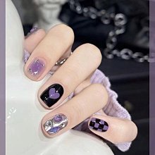 穿戴甲黑鉆蝴蝶結長款輕奢赫本風美甲貼片甲片可摘下重復使用新款~特價~美家小鋪 歷史價格詳細信息