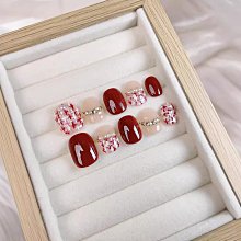 純手工小香風新款法式短款美甲ins裸色穿戴甲漸變珍珠花瓣中國風 指甲貼片 美甲片 指甲貼277 LX063 歷史價格詳細信息