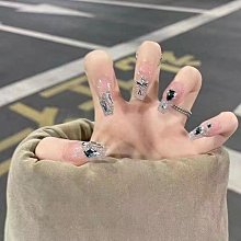 穿戴甲ins高級純欲風中長款2022新款手工美甲學生上課冰透漸變現貨熱銷- 歷史價格詳細信息