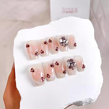 純手工穿戴甲短款貝母愛心美甲貼片極光鉆顯白四季學生新娘可拆卸 指甲貼片 美甲片 指甲貼185 LX063 歷史價格詳細信息