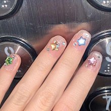 穿戴甲純手工美甲成品假指甲貼片夢巴黎秋冬顯白裸色貓眼魔鏡法式穿戴甲 美甲貼 假指甲 指甲貼紙 指甲貼片 穿戴指甲 美甲片 歷史價格詳細信息