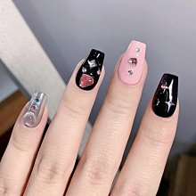 【純手工實拍】手工穿戴甲水冰月蝴蝶結短款光療美甲成品貼片法式 指甲貼片 美甲片 指甲貼27 LX063 歷史價格詳細信息