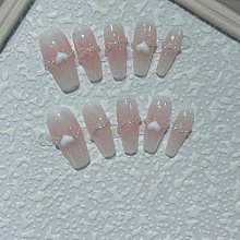 手工美甲穿戴甲指甲貼腮紅爆閃鉆鋼珠美甲小紅書爆款冰透純欲辣妹穿戴甲 美甲貼 假指甲 指甲貼紙 指甲貼片 穿戴指甲 美甲片 歷史價格詳細信息