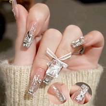 手工穿戴甲爆閃亮片白月光小紅書同款蝴蝶鉆美甲成品假指甲貼輕奢 指甲貼片 美甲片 指甲貼323 LX063 歷史價格詳細信息