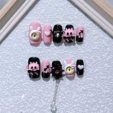 手繪穿戴甲 敲可愛貓咪爪爪棋盤格可拆卸假指甲美甲貼片成品 美甲貼片 指甲貼片 美甲片 穿戴甲 指甲貼 美甲貼 NK064 歷史價格詳細信息