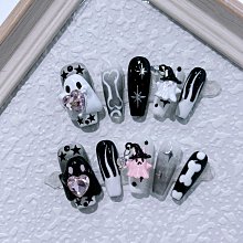 手繪穿戴甲 敲可愛貓咪爪爪棋盤格可拆卸假指甲美甲貼片成品 美甲貼片 指甲貼片 美甲片 穿戴甲 指甲貼 美甲貼 NK064 歷史價格詳細信息