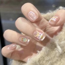 手工穿戴甲 美拉德奶咖熊集合可拆卸指甲貼片 美甲貼片 指甲貼片 美甲片 穿戴甲 指甲貼 美甲貼 NK064 歷史價格詳細信息