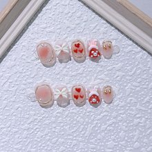 手工美甲穿戴甲指甲貼腮紅爆閃鉆鋼珠美甲小紅書爆款冰透純欲辣妹穿戴甲 美甲貼 假指甲 指甲貼紙 指甲貼片 穿戴指甲 美甲片 歷史價格詳細信息