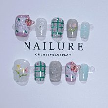 手工美甲貼片清冷感裸色穿戴甲純色新娘透色中長2023年新款高級感 歷史價格詳細信息