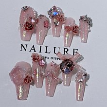 原創美甲 暗黑亞比風小眾辣妹古堡麗影穿戴甲指甲貼片 美甲貼片 指甲貼片 美甲片 穿戴甲 指甲貼 美甲貼 NK064 歷史價格詳細信息