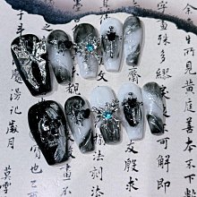 手工穿戴甲 暗黑Y2K甜酷辣妹美樂蒂指甲美甲貼片成品 美甲貼片 指甲貼片 美甲片 穿戴甲 指甲貼 美甲貼 NK064 歷史價格詳細信息