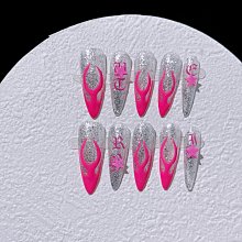 美甲貼片 美甲片 指甲片 手工穿戴甲可愛帕恰狗手繪胡蘿卜棋盤格愛心短方圓 歷史價格詳細信息