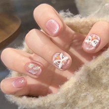 手工穿戴甲 新款貓眼立體貝殼奢華滿鉆可拆卸假指甲美甲貼片成品 美甲貼片 指甲貼片 美甲片 穿戴甲 指甲貼 美甲貼 NK064 歷史價格詳細信息