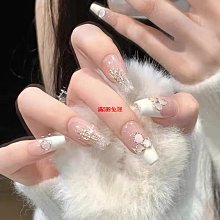 手工穿戴甲小眾辣妹甜酷金屬立體美甲貼片極光腮紅穿戴式指甲貼 歷史價格詳細信息