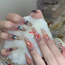 穿戴甲純手工美甲超仙水蜜桃腮紅美甲假指甲貼片可拆卸可重復使用穿戴甲 美甲貼 假指甲 指甲貼紙 指甲貼片 穿戴指甲 美甲片 歷史價格詳細信息