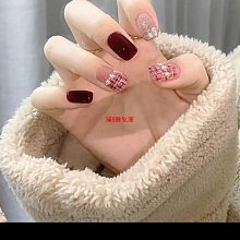 美甲貼片 美甲片 指甲片 手工穿戴甲可愛帕恰狗手繪胡蘿卜棋盤格愛心短方圓 歷史價格詳細信息
