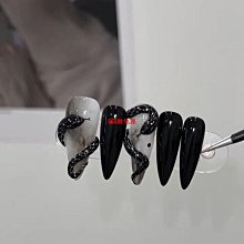 手工穿戴甲小眾辣妹甜酷金屬立體美甲貼片極光腮紅穿戴式指甲貼 歷史價格詳細信息