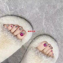 腳指甲貼片成品可拆卸穿戴甲腳趾甲片美甲2024新款夏天高級感顯白-瑞芬好物家居 歷史價格詳細信息