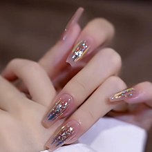 閃粉腮紅玻璃紙純手工定制穿戴甲拆卸手工美甲成品孕婦長梯形顯白 價格比較,價格查詢,歷史價格詳細信息