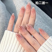 2024年新款高級感穿戴甲美短梯手工貼片顯白假指甲網紅溫柔氣質女-瑞芬好物家居 歷史價格詳細信息