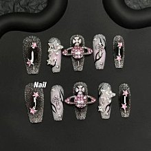 手工辣妹穿戴甲中短款美甲貼片成品ins高級魔鏡粉美甲現貨熱銷- 歷史價格詳細信息