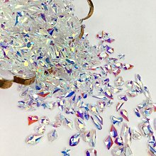 新款平底異形美甲冰透紫幻彩菱形馬眼桃心水滴款式30顆指甲鉆夢歌家居館 歷史價格詳細信息