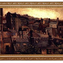 四方名畫:48X65CM 文森.梵谷Van gogh 從蒙馬特看巴黎 含實木框/厚無框畫 世界名畫大賞 歷史價格詳細信息