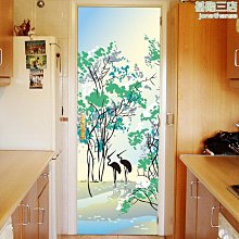 客廳玻璃拉門靜電貼廚房窗貼防透光貼膜防光客廳鯉魚迎福裝飾 歷史價格詳細信息