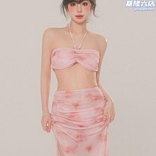 2024夏季泳衣女純欲風大碼胖mm法式仙女範荷葉袖V領連體裙式遮肚 歷史價格詳細信息