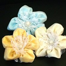 B. & W.world *美美的花飾*R13037*各色棉製、緞製、絨製+日本水晶紗***僅存各一朵*** 歷史價格詳細信息