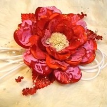 B. & W. world *美美的花飾*R13091*點紗中玫瑰胸花***活動團花***有12個顏色可自選**特價商品 歷史價格詳細信息