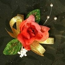 B. & W. world *美美的花飾*R13321* 緞布胸花*直徑7公分**日本山茶花***有加鴨嘴夾 歷史價格詳細信息