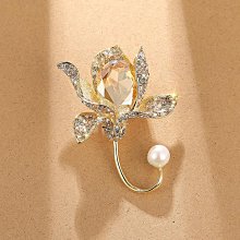 胸針 水晶珍珠胸針 女滿鉆胸花大別針披肩扣百搭韓版領針配飾品~【爆款】 歷史價格詳細信息