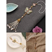 旗袍壓襟扣穗珠流蘇掛件棉麻袍子配件漢服配件民族風可愛花色胸花~特價 歷史價格詳細信息