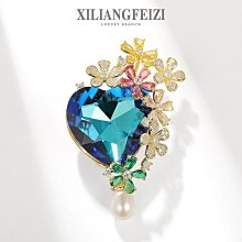 鮑勃の生活館XILIANGFEIZI 高級藍水晶鹿胸針 鋯石鑲嵌動物別針 時尚衣服配飾胸花禮物 歷史價格詳細信息