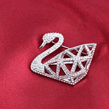 熱銷新款 swa  鏤空天鵝胸針胸花明星大牌同款首飾潮品妖精 歷史價格詳細信息