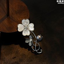 設計感淡水珍珠鋯石拼接項鍊小眾高級感鎖骨鏈冷淡風毛衣鏈（滿599免運） 歷史價格詳細信息