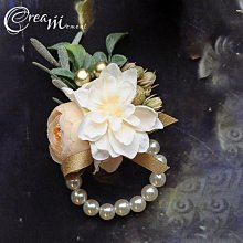 【小薇】香檳色手腕花胸花襟花新娘伴娘手花姐妹花結婚服裝配飾全套手錬花 價格比較,價格查詢,歷史價格詳細信息