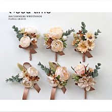 胸花姐妹手花結婚韓式胸花新娘新郎胸花伴娘團手花締造伊人 歷史價格詳細信息