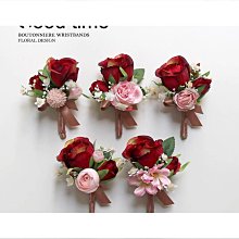 胸花姐妹手花結婚韓式胸花新娘新郎胸花伴娘團手花締造伊人 歷史價格詳細信息