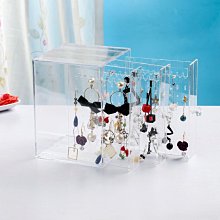 透明耳環收納項鍊收納壓克力首飾盒吊掛式飾品展示盒防塵收納多分層-黑/透【AAA3618】 歷史價格詳細信息