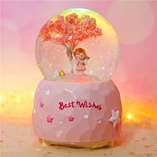 水晶球音樂盒八音盒帶雪花可發光生日禮物女生兒童女孩閨蜜朋友 歷史價格詳細信息