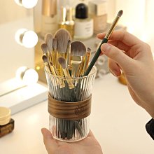 玻璃化妝刷收納盒防塵帶蓋ins北歐風透明眉筆眼線筆筒珍~特價 歷史價格詳細信息