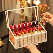 玻璃透明口紅收納盒亞克力化妝品收納盒口紅收納架唇膏收納整理盒(小號)[好溫馨_HiGoods 好物優] 歷史價格詳細信息