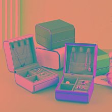 首飾盒戒指耳釘耳環項鏈收納盒情人節新品 歷史價格詳細信息